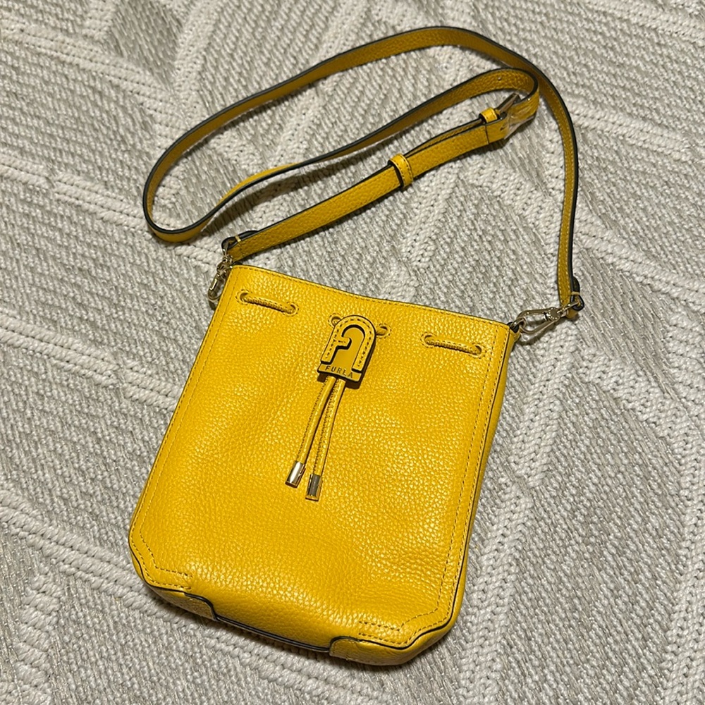 Furla Yellow Mini Bucket Bag